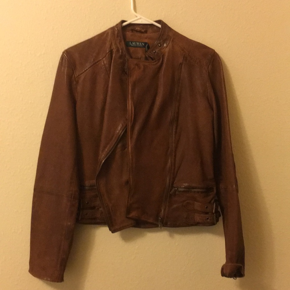 Brand new with tags Ralph Lauren leather jacket